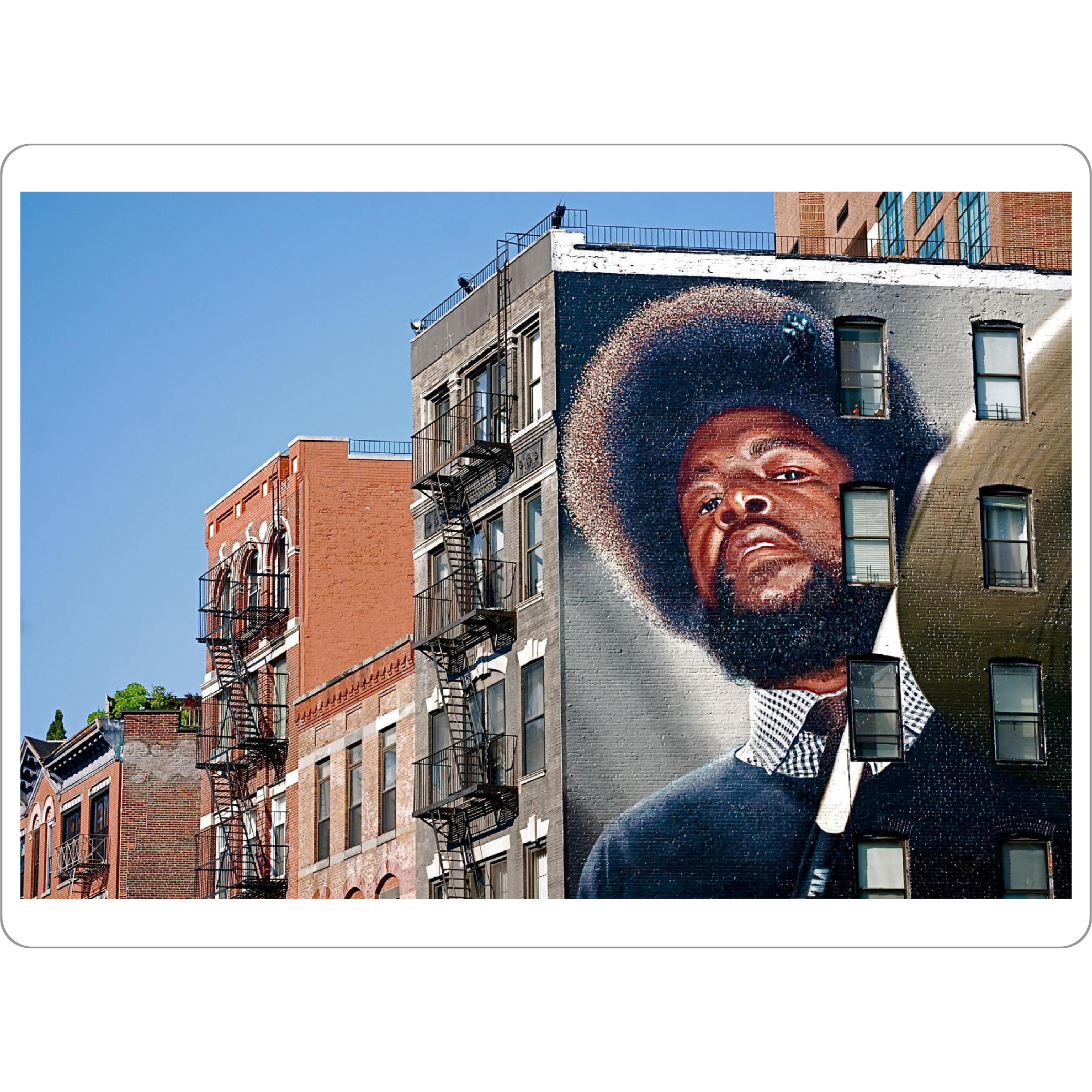 Tischset "Urban Street" artboxONE - Städte / New York - Streetart,Inspiration,Face,Motivation sprüche,Hochzeit,Rapper - Bild Streetart