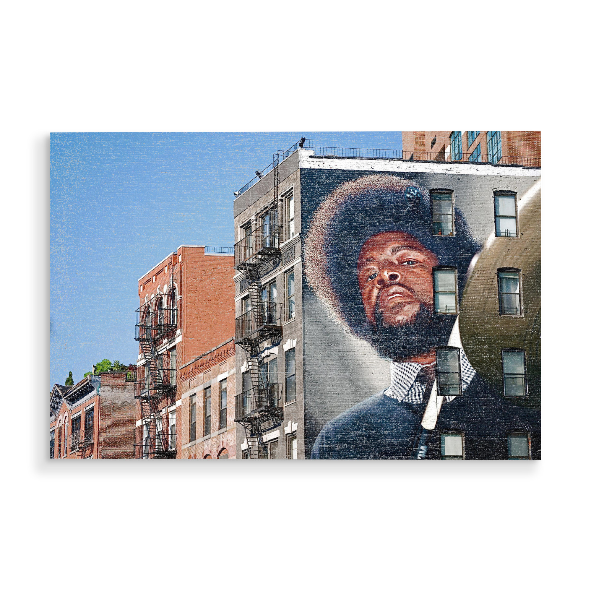 Holzbild "Urban Street" artboxONE - Städte / New York - Streetart,Inspiration,Face,Motivation sprüche,Hochzeit,Rapper