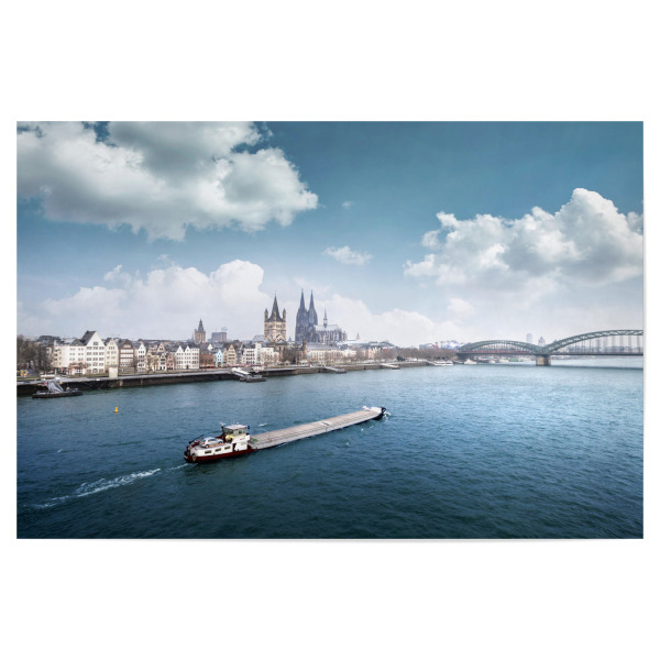 Poster "Mit dem Strom" artboxONE - Städte / Köln