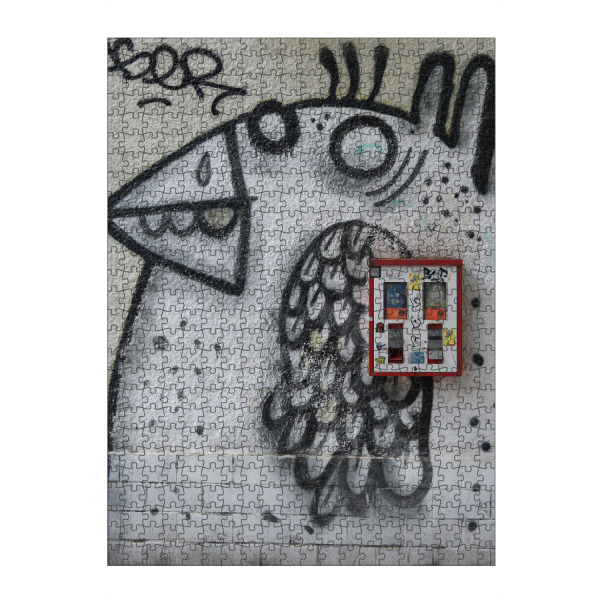 Puzzle Ravensburger "Dirty Bird" artboxONE - Rock the kitchen,Essen & Trinken,Streetart - Kaugummiautomat,70er,80er,90er,Retro,Gummi,Kaugummi