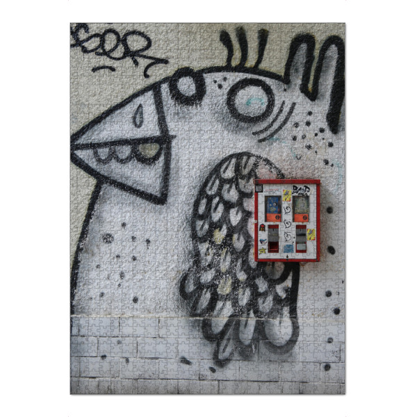 Puzzle Ravensburger "Dirty Bird" artboxONE - Rock the kitchen,Essen & Trinken,Streetart - Kaugummiautomat,70er,80er,90er,Retro,Gummi,Kaugummi