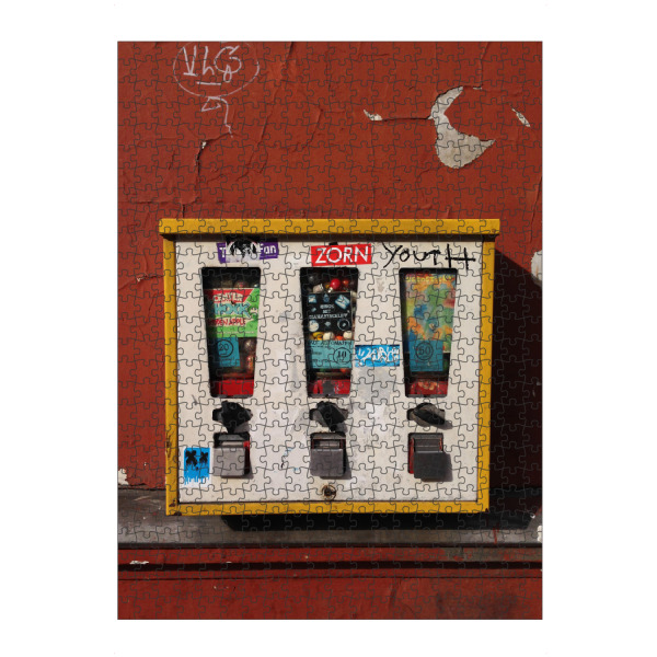 artboxONE Puzzle "Stree Art original" artboxONE - Rock the kitchen,Essen & Trinken,Streetart - Kaugummiautomat,70er,80er,90er,Retro,Gum,Kaugummi