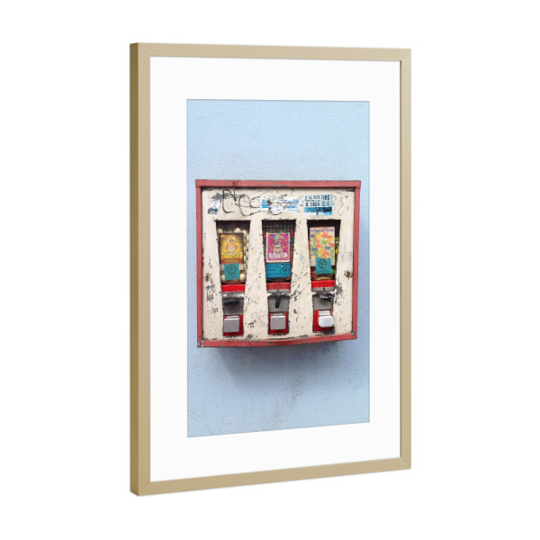 Poster mit Rahmen Gold "Blue Dreams" artboxONE - Rock the kitchen,Essen & Trinken,Streetart,Retro