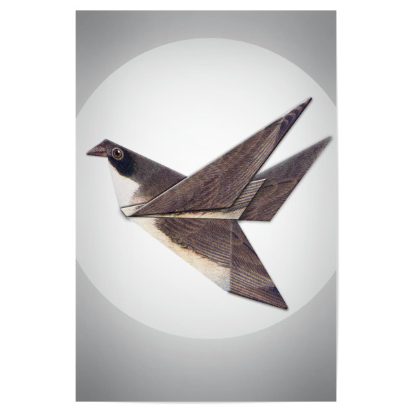 Poster "Origami Taube" artboxONE - Geometrie,Origami