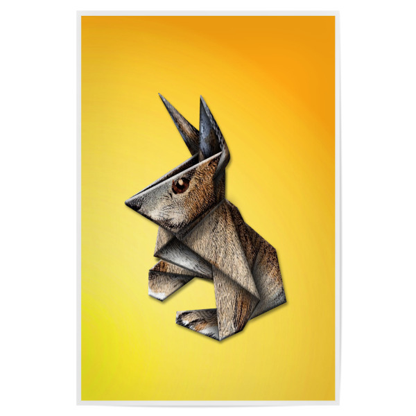 Poster 30x20 cm "Origami Lümmel" artboxONE - Geometrie,Origami