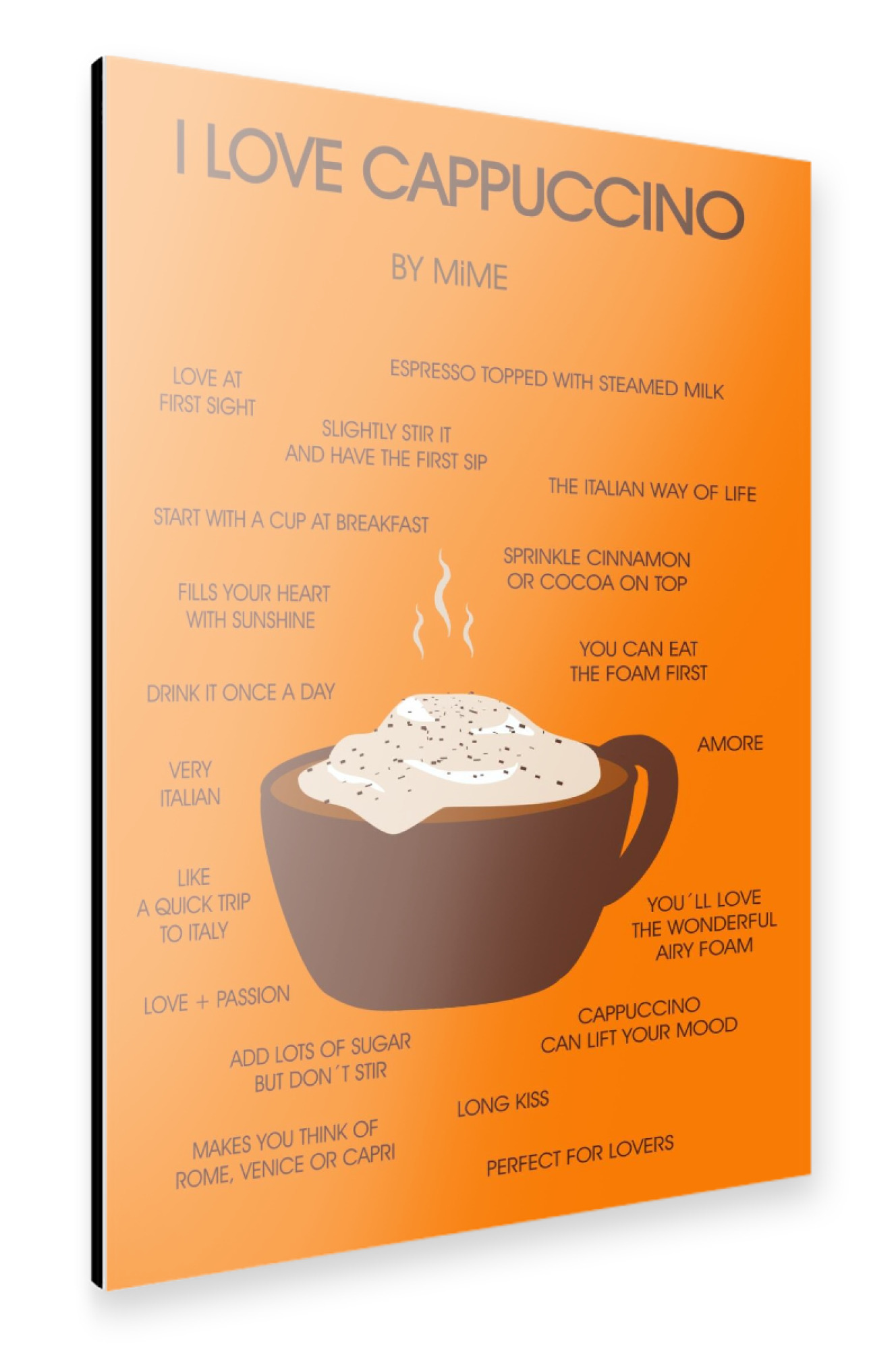 Alu-Dibond "Cappuccino 2" 75x50 cm artboxONE