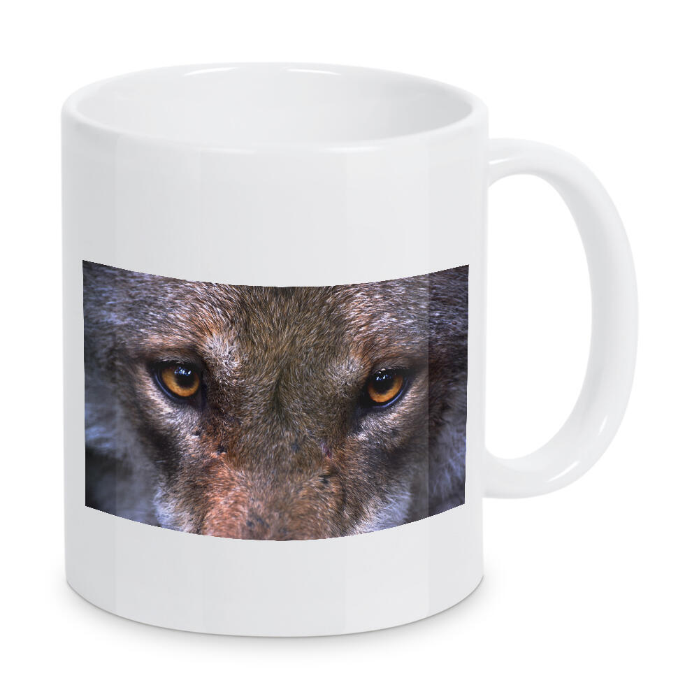 Tasse "Wolfsaugen" artboxONE - Natur,Reise,Tiere - Wölfe,Wolf,Tiere,Wildtiere,Augen,Tierauge,Nahaufnahme,Tierportrait,Wild,Tierfotografie,Animal,Tier
