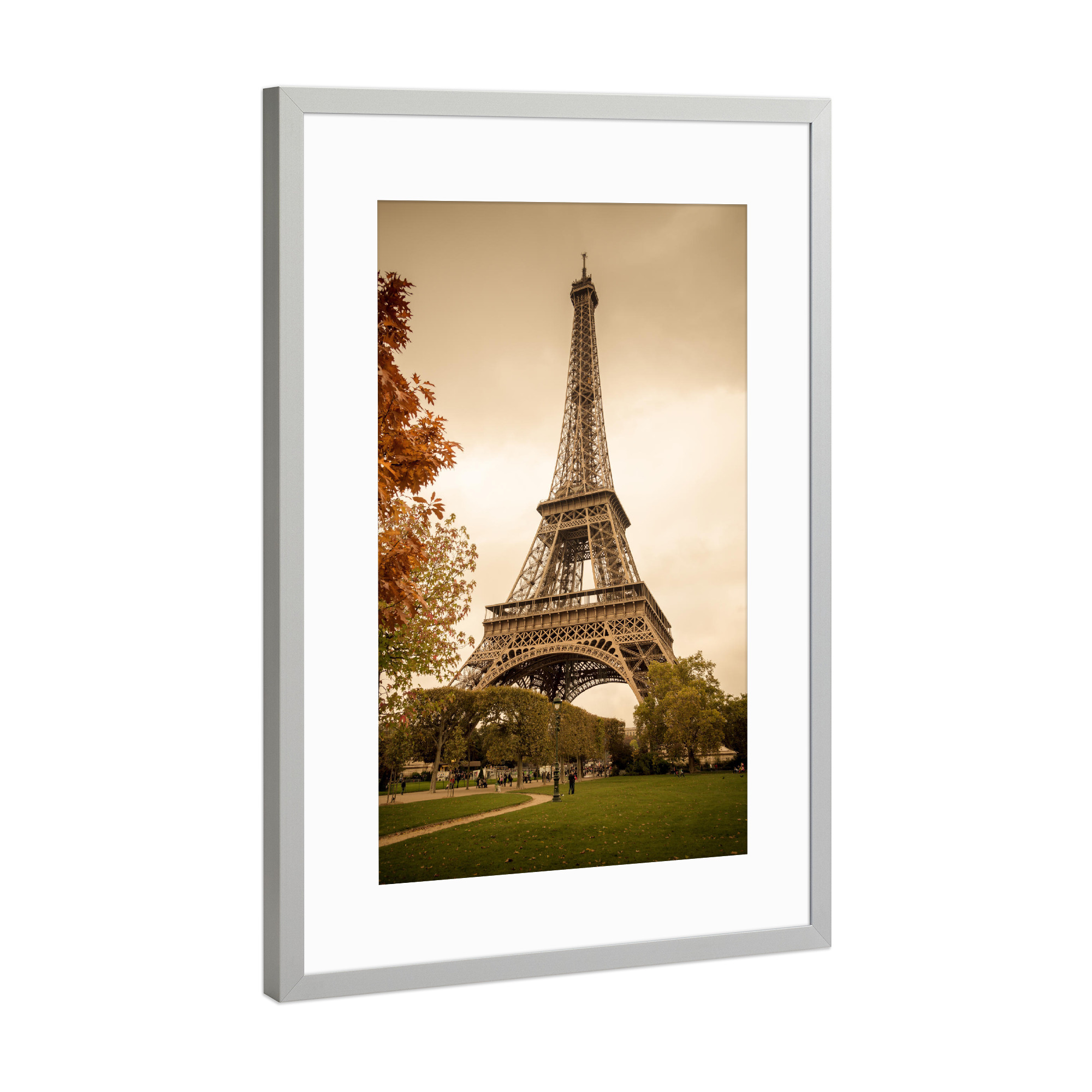 Poster mit Rahmen Silber "Eiffelturm Retro" artboxONE - Reise,Städte / Paris,Retro