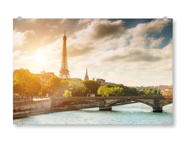 Acrylglasbild "Eiffelturm Sonnenuntergang" artboxONE - Reise,Städte / Paris