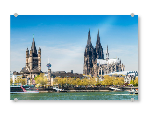 Acrylglasbild "Kölner Dom und Groß St. Martin" artboxONE - Städte / Köln