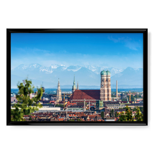 Frauenkirche with mountains