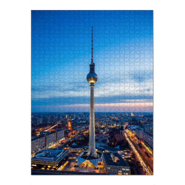 Puzzle Ravensburger "Alex Tower bei Nacht" artboxONE - Städte / Berlin