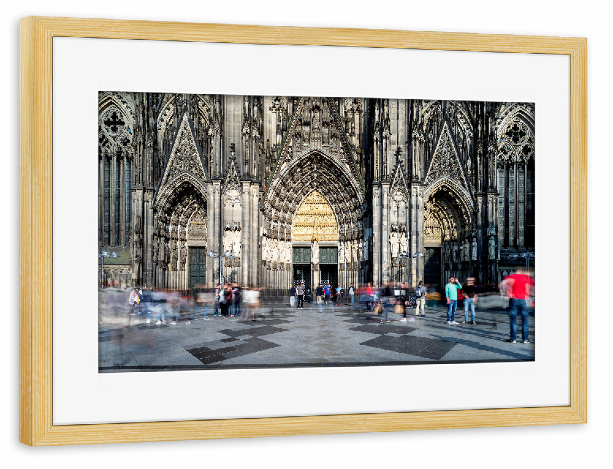 Poster mit Rahmen kiefer "Kölner Dom Hauptportal" artboxONE - Städte / Köln