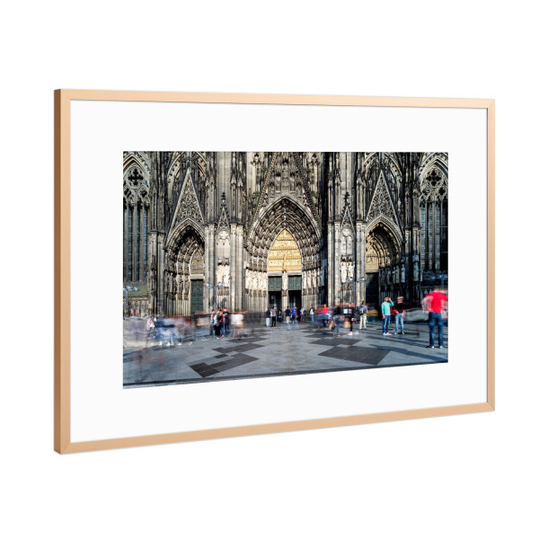 Poster mit Rahmen Kupfer "Kölner Dom Hauptportal" artboxONE - Städte / Köln