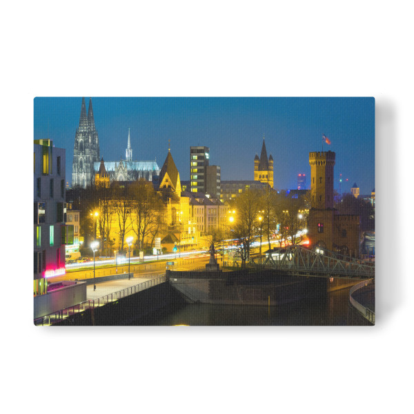 Leinwandbild "Rheinauhafen mit Dom" artboxONE - Städte / Köln