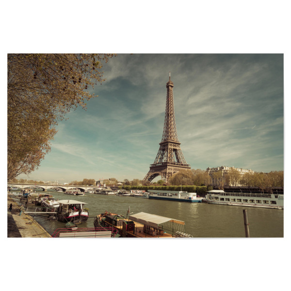 Poster "Pariser Romantik an der Seine" artboxONE - Städte / Paris