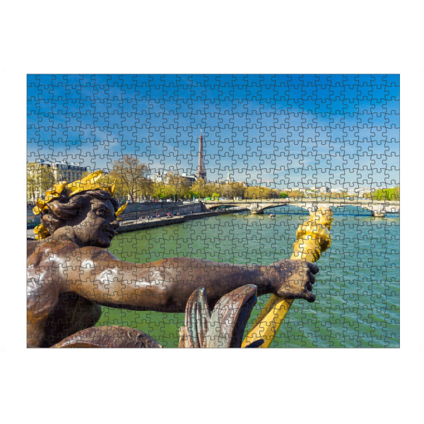 artboxONE Puzzle "Seine Brücke am Fluss" artboxONE - Städte / Paris - Paris,Hauptstadt,Metropole,Capital,Stadt der liebe,City of love,Frankreich