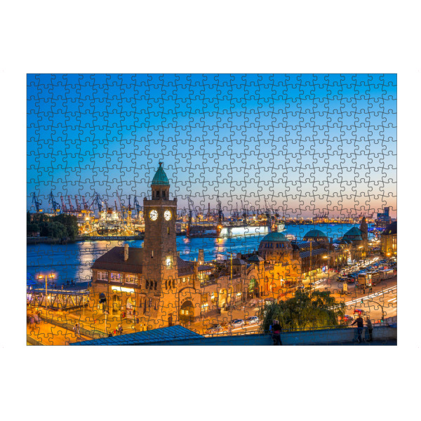 Puzzle Ravensburger "Landungsbrücken bei Nacht" artboxONE - Städte / Hamburg