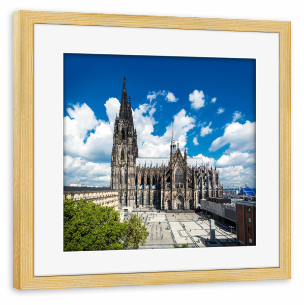 Poster mit Rahmen kiefer "Roncalliplatz mit Domschiff" artboxONE - Städte / Köln - Köln,Cologne,Kölle,Roncalliplatz,Roncalli,Kölner dom,Dom