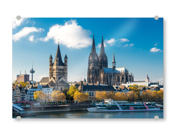 Acrylglasbild "Groß St. Martin" artboxONE - Städte / Köln - Köln,Rhine,Dom,Kölner dom,Kölle,Stadt,City,Groß st. martin,Rhein,Kirche,Cologne