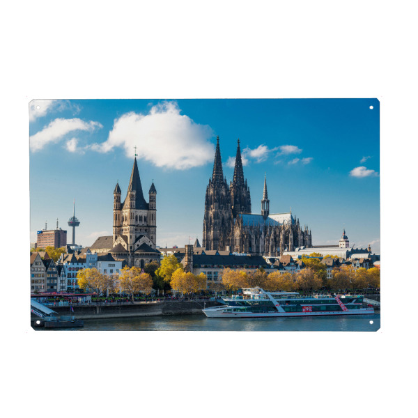 Holzbild "Groß St. Martin" artboxONE - Städte / Köln - Köln,Rhine,Dom,Kölner dom,Kölle,Stadt,City,Groß st. martin,Rhein,Kirche,Cologne