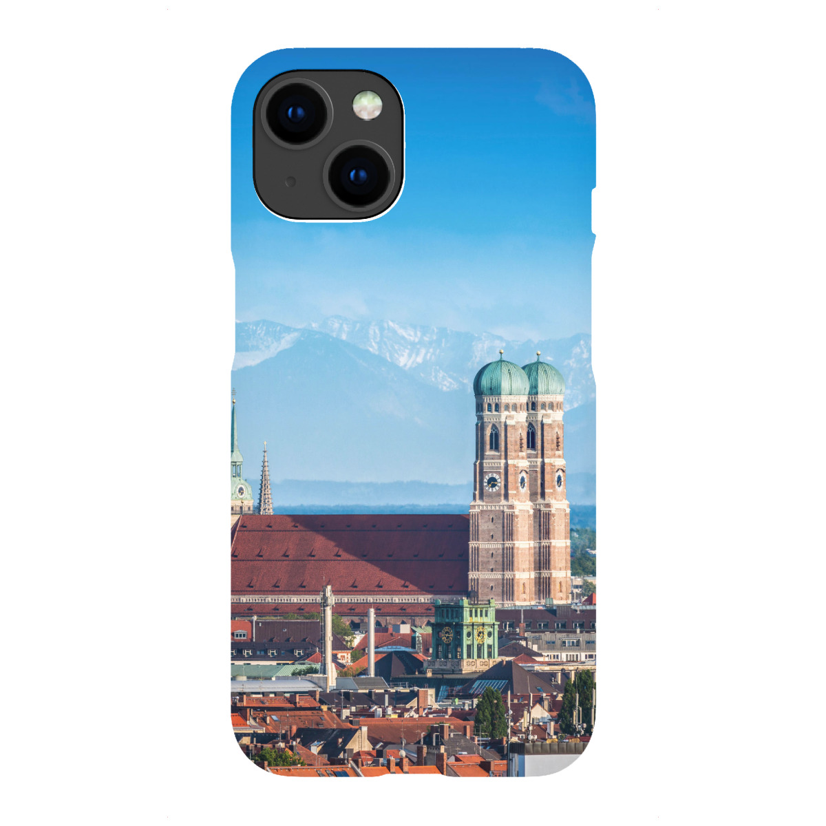 iPhone "Frauenkirche mit Bergen" Premium-Case Handyhülle artboxONE