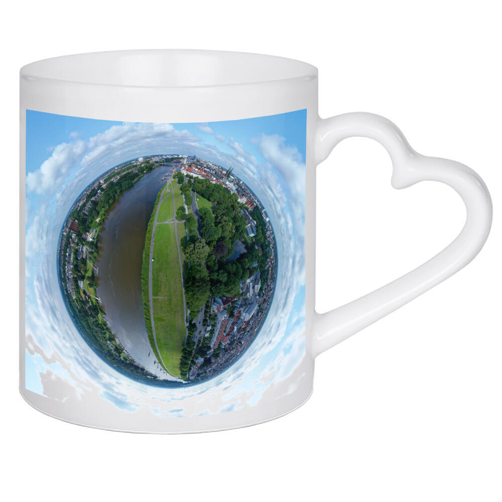 Herztasse "Bremen - Weser, Wiese Osterdeich" artboxONE - Städte,Natur,Reise,Reise / Länder,Städte / Weitere