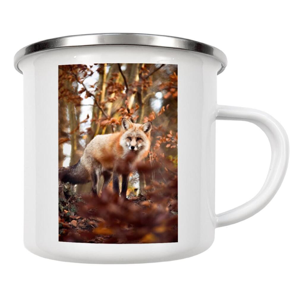 Emaille Tasse "Fuchs im Herbst" artboxONE - Natur,Tiere