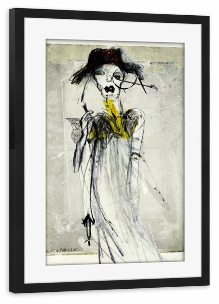 Poster mit Rahmen schwarz "Deardarkness" artboxONE - Abstrakt