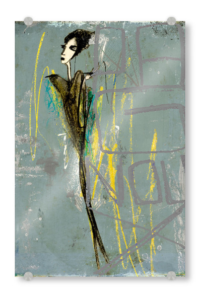 Acrylglasbild "Dungestedelamain 2" artboxONE - Abstrakt - Painting,Portrait,Streetart,Street,Urban,Paris,Mirror,Graffiti,Artwork,France