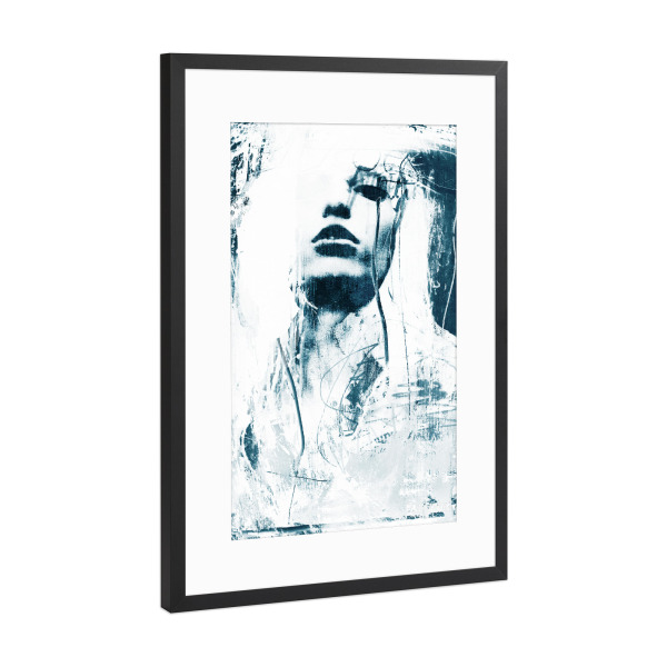 Poster mit Rahmen Schwarz (Metallic) "Etre" artboxONE - Abstrakt