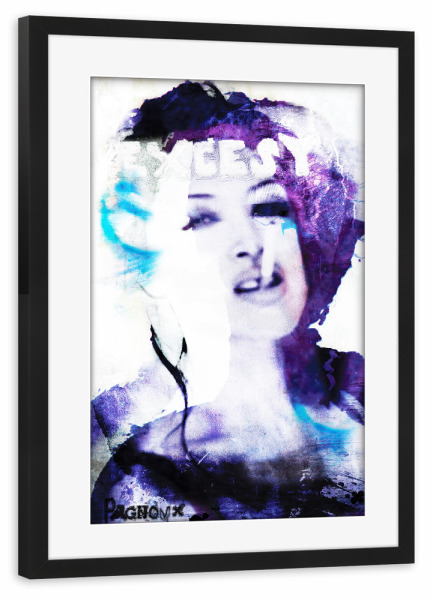 Poster mit Rahmen schwarz "Exces" artboxONE - Abstrakt