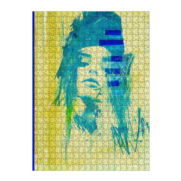 Puzzle Ravensburger "Fallingback" artboxONE - Abstrakt - Porträt,Paris,Frankreich,Invert,Abstrakt,Streetart,Städtisch,Malen,Grafik - Bild Porträt