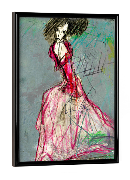 Poster mit schwarzem Rahmen "Fashion" artboxONE - Abstrakt - Porträt,Streetart