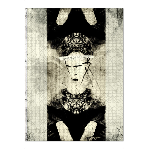 Puzzle Ravensburger "Jenattendsquelevent" artboxONE - Abstrakt - Portrait,Streetart,Paris,Stencil,Urban,Graffiti,Upsidedown,Frau - Bild portrait