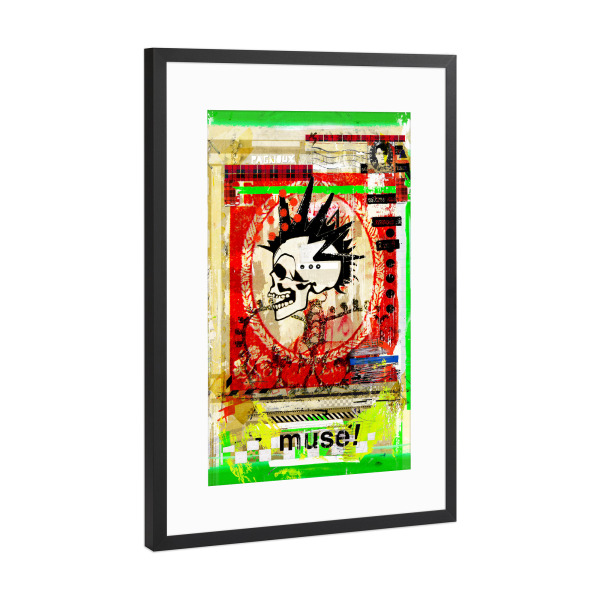 Poster mit Rahmen Schwarz (Metallic) "Muse" artboxONE - Abstrakt