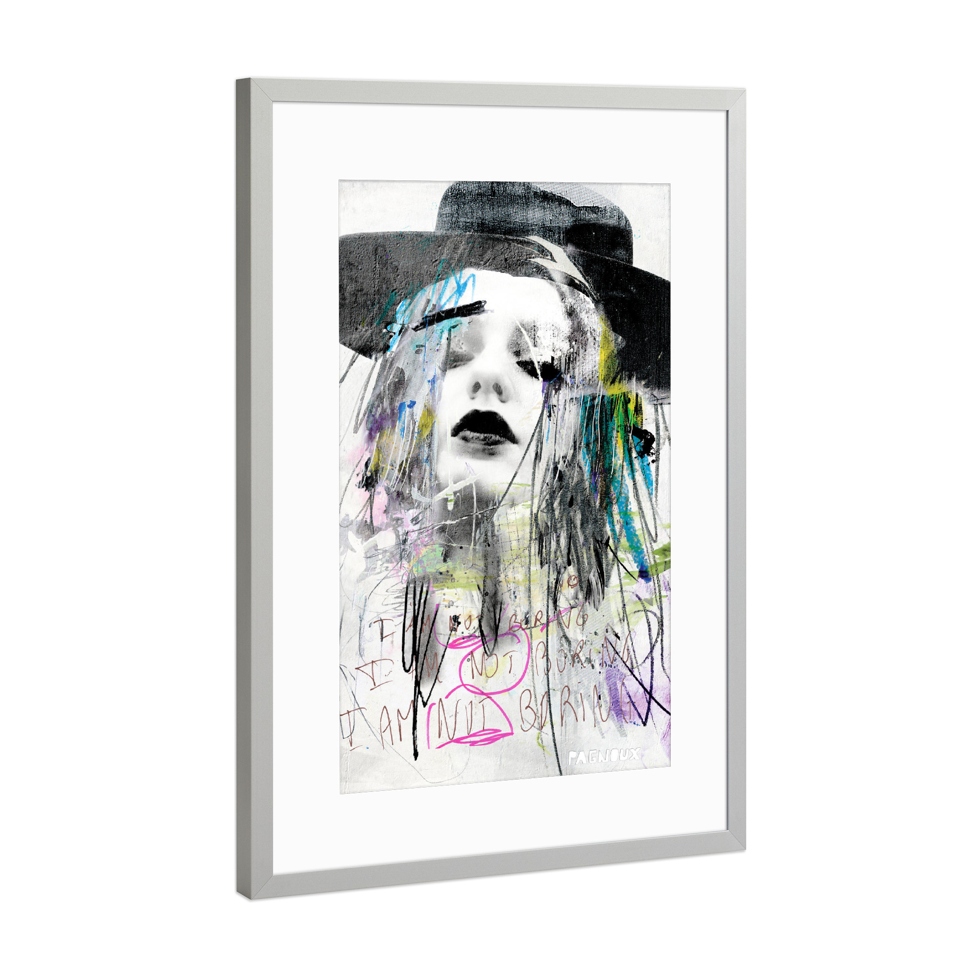 Poster mit Rahmen Silber "Somethingintheair" artboxONE - Abstrakt