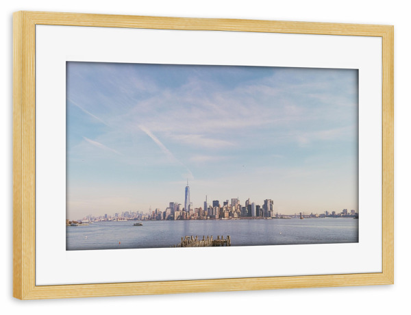 Poster mit Rahmen kiefer "Blick aus der Ferne II" artboxONE - Städte / New York