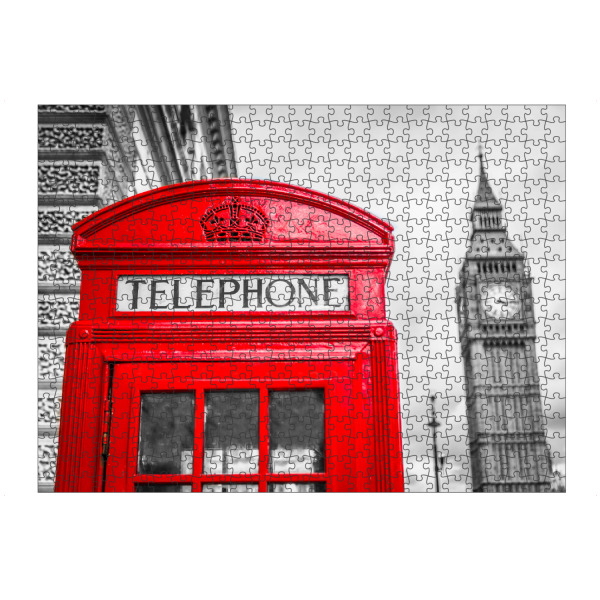 artboxONE Puzzle "Telefonzelle am Big Ben" artboxONE - Städte / London - Call,Telefon,Bigben,Kirche,London,England,Great britian,Großbritanien