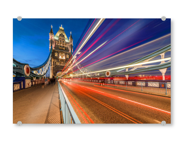 Acrylglasbild "Towerbridge Street Lights" artboxONE - Städte / London