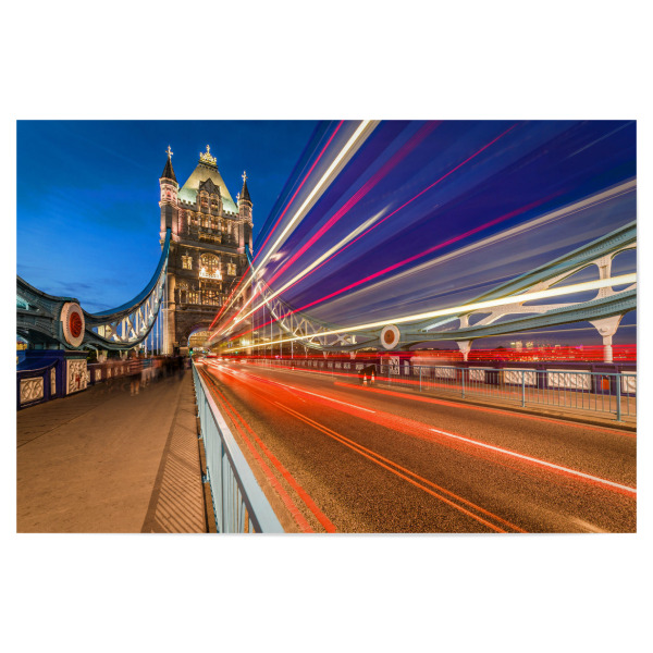 Poster 30x20 cm "Towerbridge Street Lights" artboxONE - Städte / London