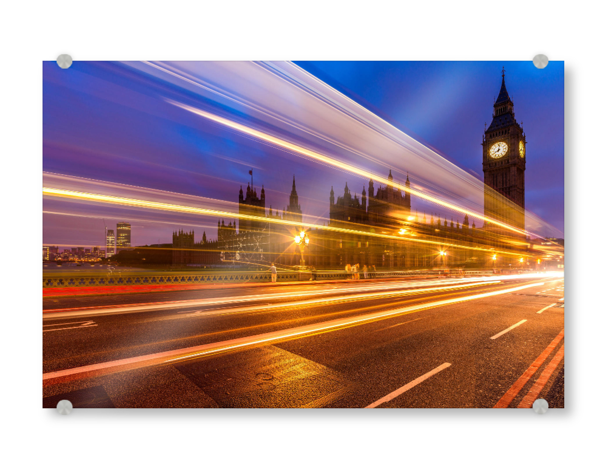 Acrylglasbild "Big Ben Street Lights" artboxONE - Städte / London