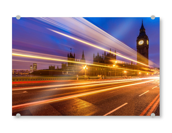 Acrylglasbild "Big Ben Street Lights" artboxONE - Städte / London