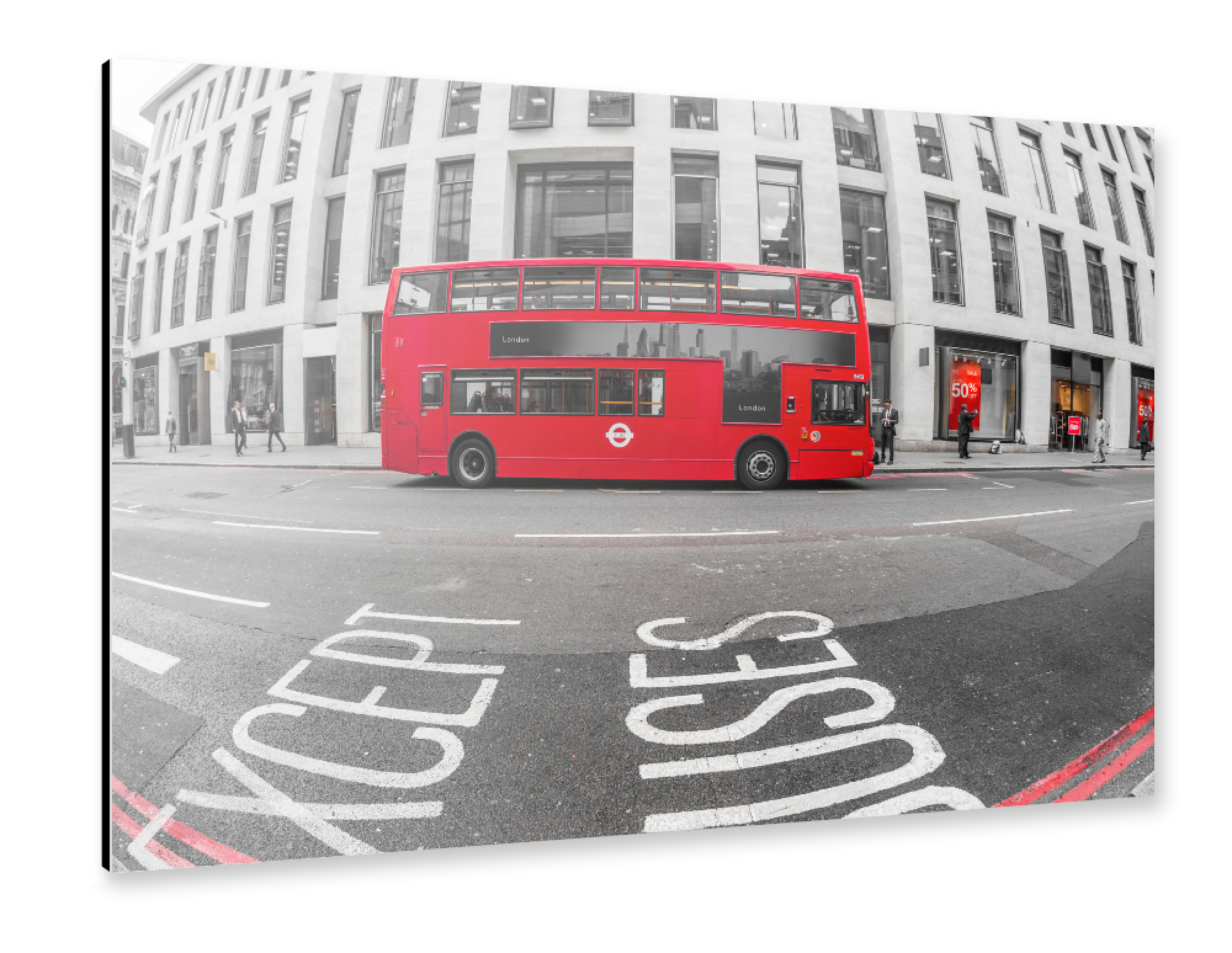 Alu-Dibond "London Busstation" 30x20 cm artboxONE