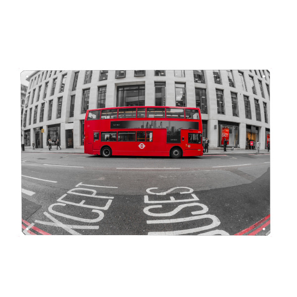 Metall Poster "London Busstation" artboxONE - Städte / London - London,England,Großbritanien - Blechschild