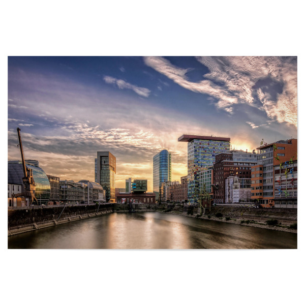 Poster "Medienhafen 2" artboxONE - Architektur - Medien,Düsseldorf,Gebäude,Rhein