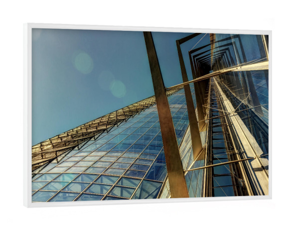 Poster mit weißem Rahmen "Posttower in Bonn 2" artboxONE - Architektur