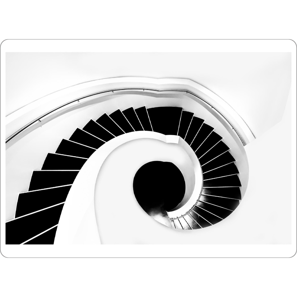 Tischset "Black hole" artboxONE - Architektur - Treppen,Runter,Down,Formen,Geometrie,Zement,Abstrakt - Bild Treppen