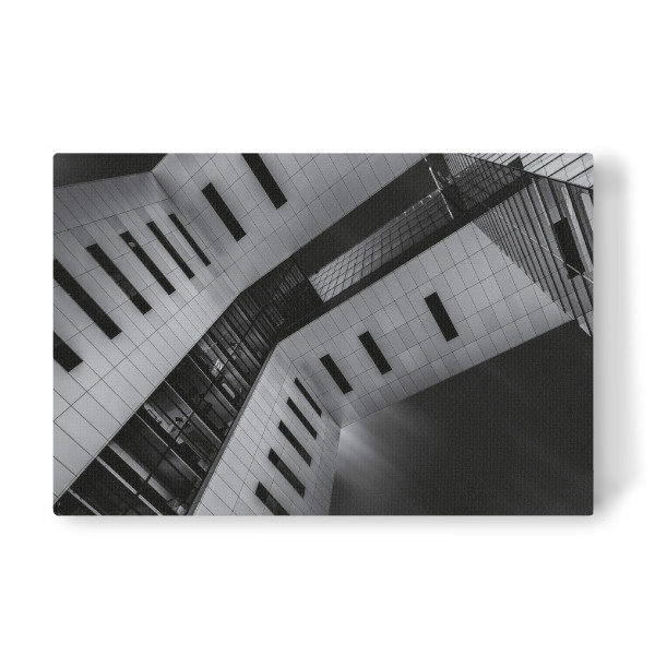 Leinwandbild "Kranhaus aufwärts" artboxONE - Städte / Köln,Architektur - Köln,Rhein,Hafen,Rheinufer,Kölle,Rheinauhafen