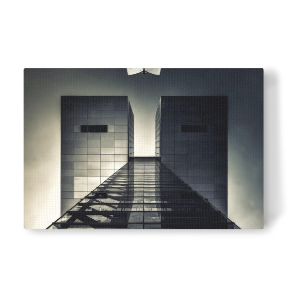 Leinwandbild "Kranhaus aufwärts 2" artboxONE - Städte / Köln,Architektur - Köln,Rhein,Hafen,Rheinufer,Kölle,Rheinauhafen